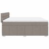 vidaXL Sommier &agrave; lattes de lit avec matelas Taupe 180x200 cm Tissu