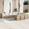 vidaXL Salon de jardin avec coussins 10 pcs beige r&eacute;sine tress&eacute;e