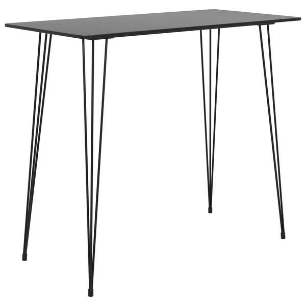 vidaXL Ensemble de bar 7 pcs Noir et gris