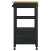 vidaXL Chariot de cuisine Uni Noir