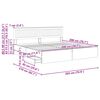 vidaXL Cadre de lit Ch&ecirc;ne brun 200 x 200 cm Bois Ing&eacute;nierie