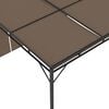 vidaXL Belvédère de jardin avec rideau latéral 3x3x2,25 m Taupe
