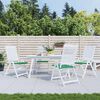 vidaXL Coussins de chaise jardin lot de 4 vert 50x50x4 cm tissu oxford