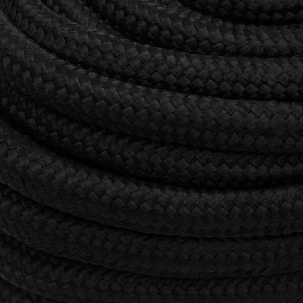 vidaXL Corde de travail Noir 20 mm 100 m Polyester