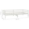 vidaXL Lit de repos avec matelas 90x200 cm Blanc Bois de pin massif