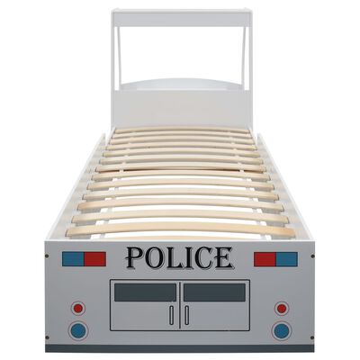 vidaXL Lit voiture de police et matelas en mousse pour enfant 90x200cm