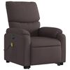 vidaXL Fauteuil inclinable de massage &eacute;lectrique Marron fonc&eacute; Tissu