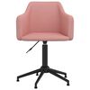 vidaXL Chaise pivotante de salle &agrave; manger Rose Velours