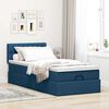 VidaXL Cadre de lit ottoman avec matelas bleu 80x200 cm tissu