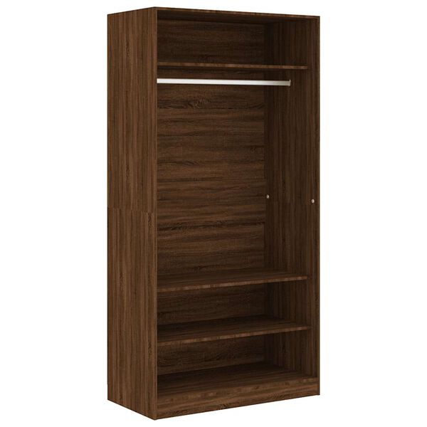 vidaXL Garde-robe ch&ecirc;ne marron 100x50x200 cm bois d'ing&eacute;nierie