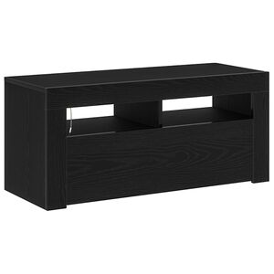 vidaXL Meuble TV Ch&ecirc;ne noir 90 x 35 x 40 cm Bois d'ing&eacute;nierie