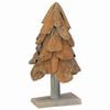 vidaXL Sapin de No&euml;l avec support Marron 60 cm Bois de teck solide