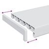 vidaXL Appui de fen&ecirc;tre Blanc 160 x 25 x 4,5 cm PVC