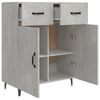 vidaXL Buffet gris béton 69,5x34x90 cm bois d'ingénierie