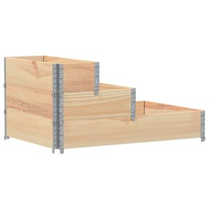 vidaXL Lit sur&eacute;lev&eacute; &agrave; 3 niveaux 120x80 cm bois de pin massif