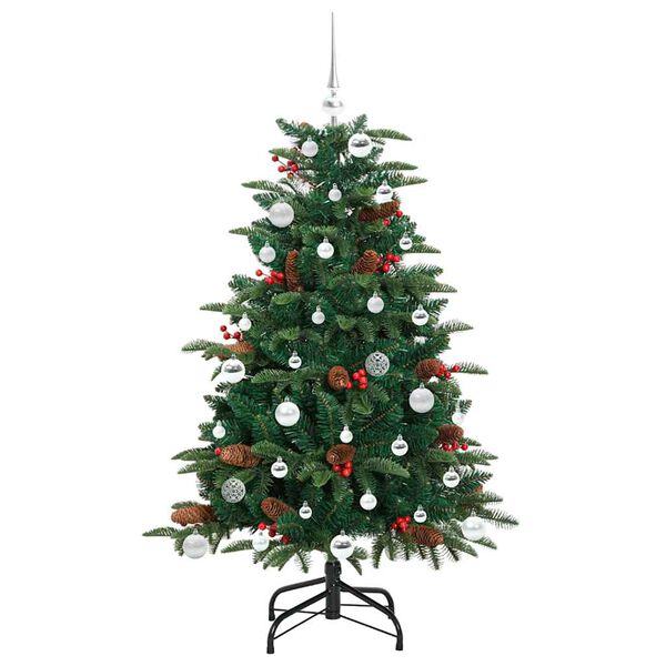 vidaXL Sapin de No&euml;l artificiel Vert 150 cm PVC, m&eacute;tal et plastique