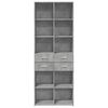 vidaXL Buffet haut gris b&eacute;ton 70x42,5x185 cm bois d'ing&eacute;nierie