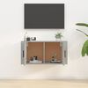 vidaXL Meuble TV mural Gris béton 80x34,5x40 cm