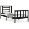 vidaXL Cadre de lit sans matelas noir 90x200 cm bois de pin massif