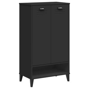 vidaXL Armoire &agrave; chaussures VIKEN noir bois d'ing&eacute;nierie