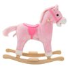 vidaXL Cheval &agrave; bascule Peluche 65x32x58 cm Rose