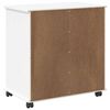vidaXL Cabinet roulant Blanc 63,5 x 39 x 65,5 cm Bois de Pin Massif