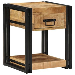 vidaXL Table de chevet 40x40x50 cm en bois massif brut de manguier