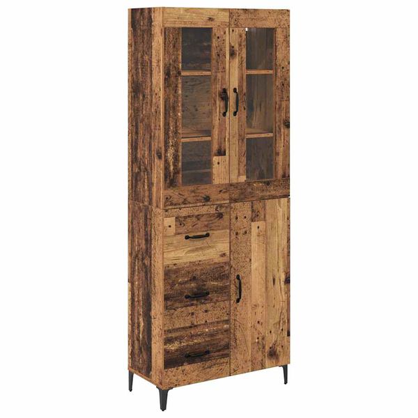 vidaXL Haut Armoire Bois Ancien 69,5 x 34 x 180 cm Bois d'ing&eacute;nierie
