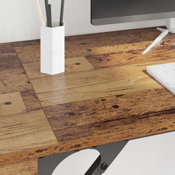 vidaXL Bureau d'ordinateur avec tiroir Bois Ancien 131 x 48 x 75 cm