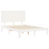 vidaXL Cadre de lit sans matelas blanc bois de pin massif