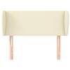 vidaXL T&ecirc;te de lit avec oreilles Cr&egrave;me 93x23x78/88 cm Similicuir