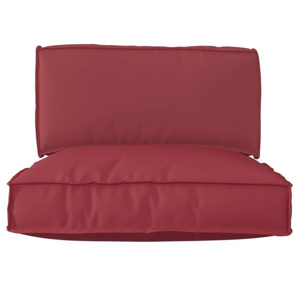 vidaXL Set de coussins de palette 2 pcs Bordeaux Tissu Oxford