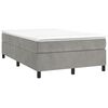 vidaXL Sommier &agrave; lattes de lit et matelas gris clair 120x190cm velours