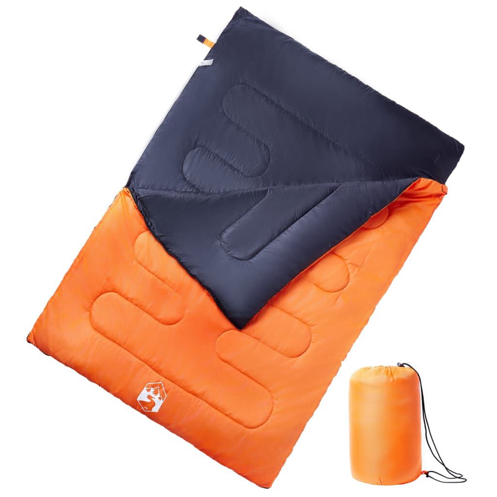 vidaXL Sac de couchage double et oreillers adultes camping 3 4 saisons vidaXL