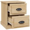 vidaXL Tables de chevet 2pcs ch&ecirc;ne sonoma 39x39x47,5cm bois ing&eacute;nierie