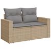 vidaXL Salon de jardin avec coussins 5 pcs beige r&eacute;sine tress&eacute;e