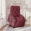 vidaXL Fauteuil inclinable de massage Rouge bordeaux Tissu