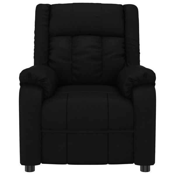 vidaXL Fauteuil électrique de massage Noir Similicuir