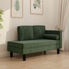 vidaXL Chaise longue avec coussins et traversin vert fonc&eacute; velours