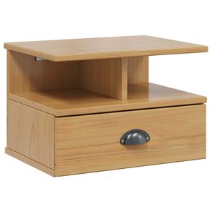 vidaXL Cabinet de chevet avec tiroir Hill Marron miel 40 x 31 x 27 cm