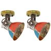 vidaXL Plafonniers industriels 2 pcs R&eacute;cup&eacute;r&eacute;s 17x24 cm E27
