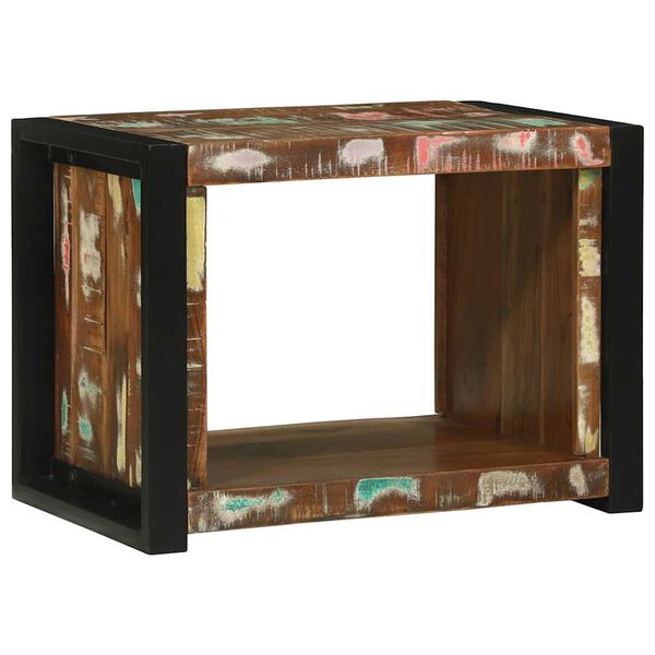 vidaXL Cube Mural Marron 55 x 35 x 40 cm Bois massif de récupération