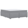 vidaXL Cadre de lit avec matelas Gris clair 180 x 200 cm tissu