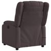 vidaXL Fauteuil de massage inclinable Marron foncé Tissu