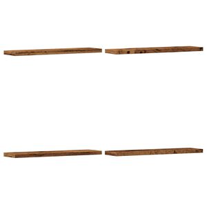 vidaXL &Eacute;tag&egrave;res murales 4 pcs vieux bois 40x10x1,5cm bois d'ing&eacute;nierie