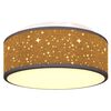 vidaXL Lampe de plafond Noir 30 x 13,5 cm tissu