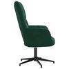 vidaXL Chaise de relaxation Vert fonc&eacute; Velours