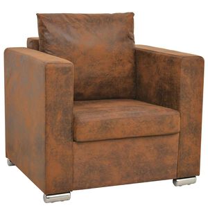 vidaXL Fauteuil marron 82 x 73 x 82 cm en similicuir su&eacute;d&eacute;