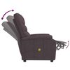 vidaXL Fauteuil de massage Marron fonc&eacute; Tissu
