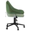 vidaXL Chaise pivotante de bureau Vert foncé Velours